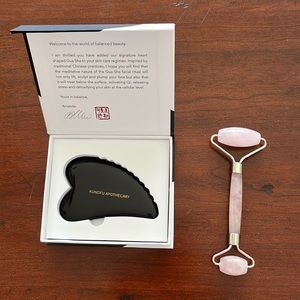 Obsidian Gua Sha Tool & Rose Quartz Facial Roller